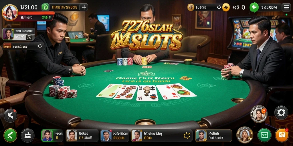 Screenshot gameplay poker di 7276SLOTS yang seru dan interaktif.
