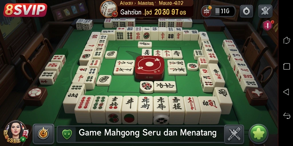 Tampilan gameplay Mahjong yang seru dan menantang di 8SVIP.