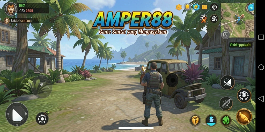 Tampilan gameplay AMPER88 yang penuh warna dan menarik.