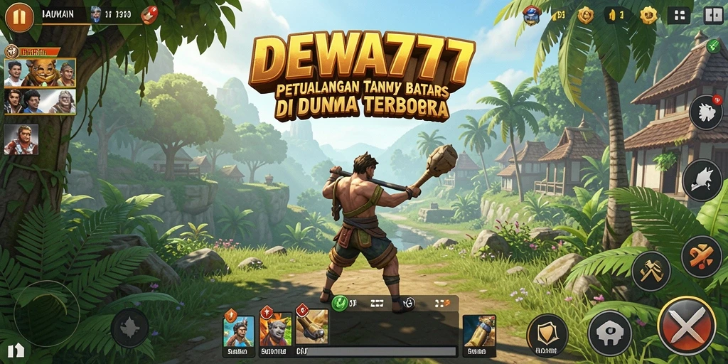 Screenshot gameplay DEWA777 yang menunjukkan dunia terbuka yang luas.