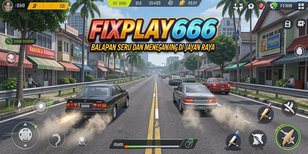 Gameplay seru FIXPLAY666 di lintasan balap yang menegangkan.