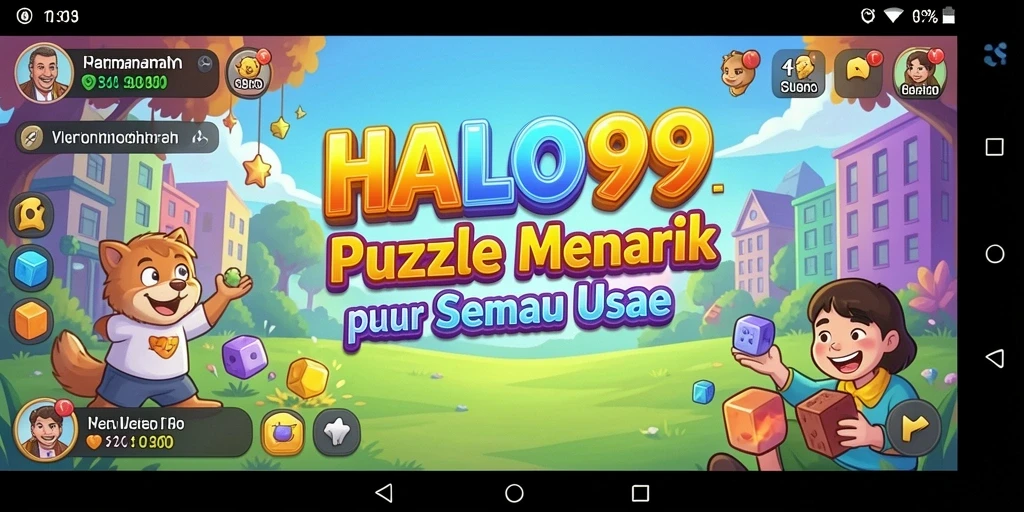 Tangkap layar gameplay HALO99 yang menampilkan tantangan Puzzle.