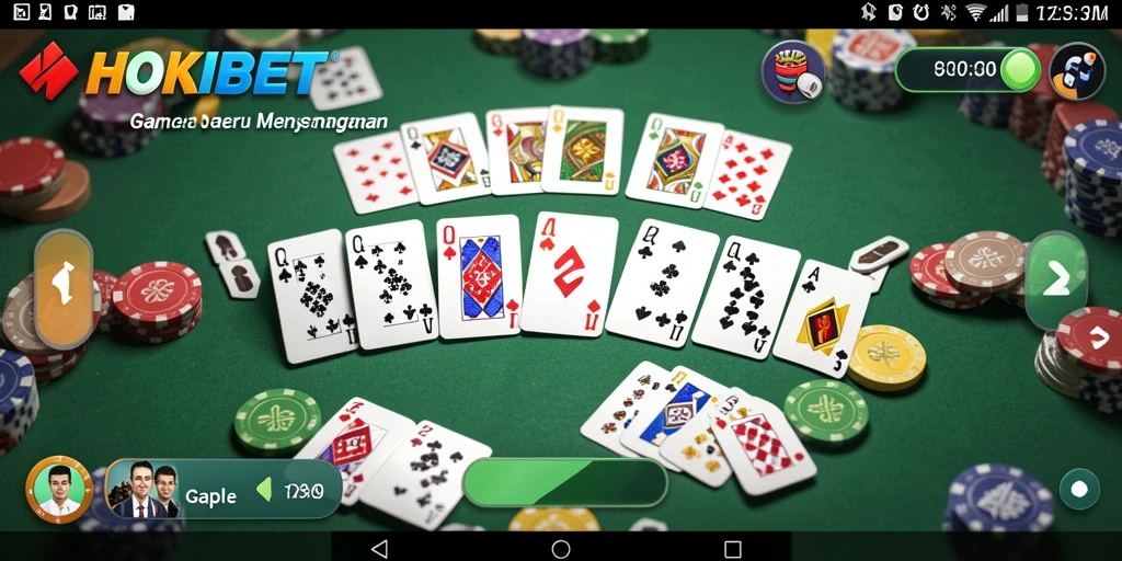 Screenshot HOKIBET menampilkan keseruan bermain Gaple.