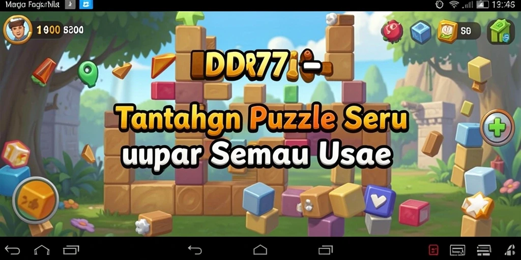 Tampilan gameplay puzzle yang menantang dan menarik.