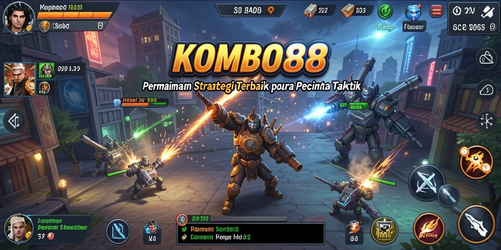Tampilan gameplay KOMBO88 dalam pertempuran strategi mendebarkan.