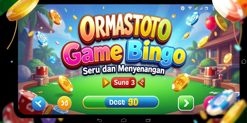 Screenshot ORMASTOTO menunjukkan keseruan permainan Bingo yang interaktif.