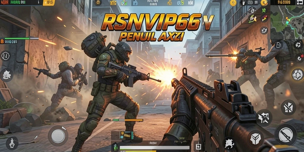 Gameplay seru RSNVIP6 dengan aksi FPS mendebarkan.