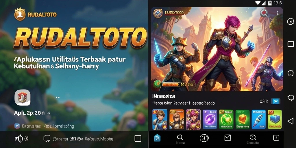 Tampilan antarmuka aplikasi RUDALTOTO yang sederhana dan informatif.