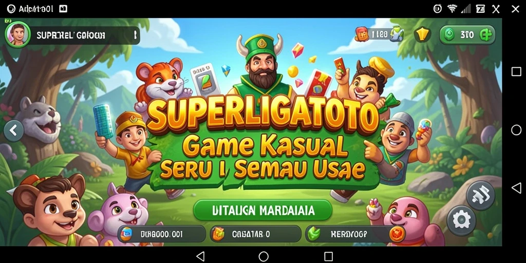 Tangkapan layar gameplay SUPERLIGATOTO yang seru dan menghibur.
