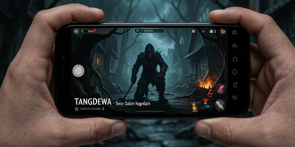 Screenshot gameplay menegangkan dari TANGANDEWA.