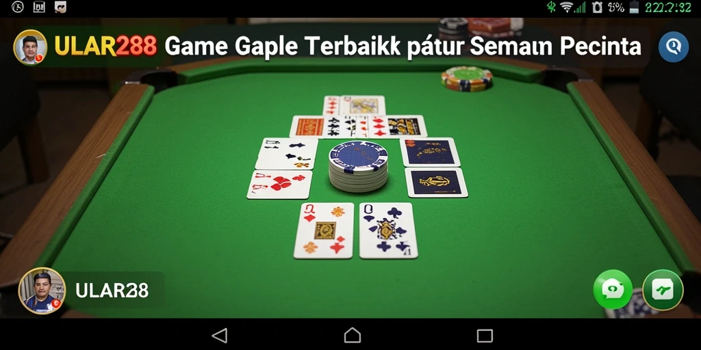 Tampilan gameplay Gaple yang asyik dan interaktif.